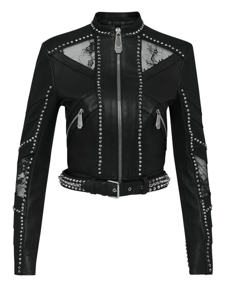 Studded 560 Ladies Black Leather Vest